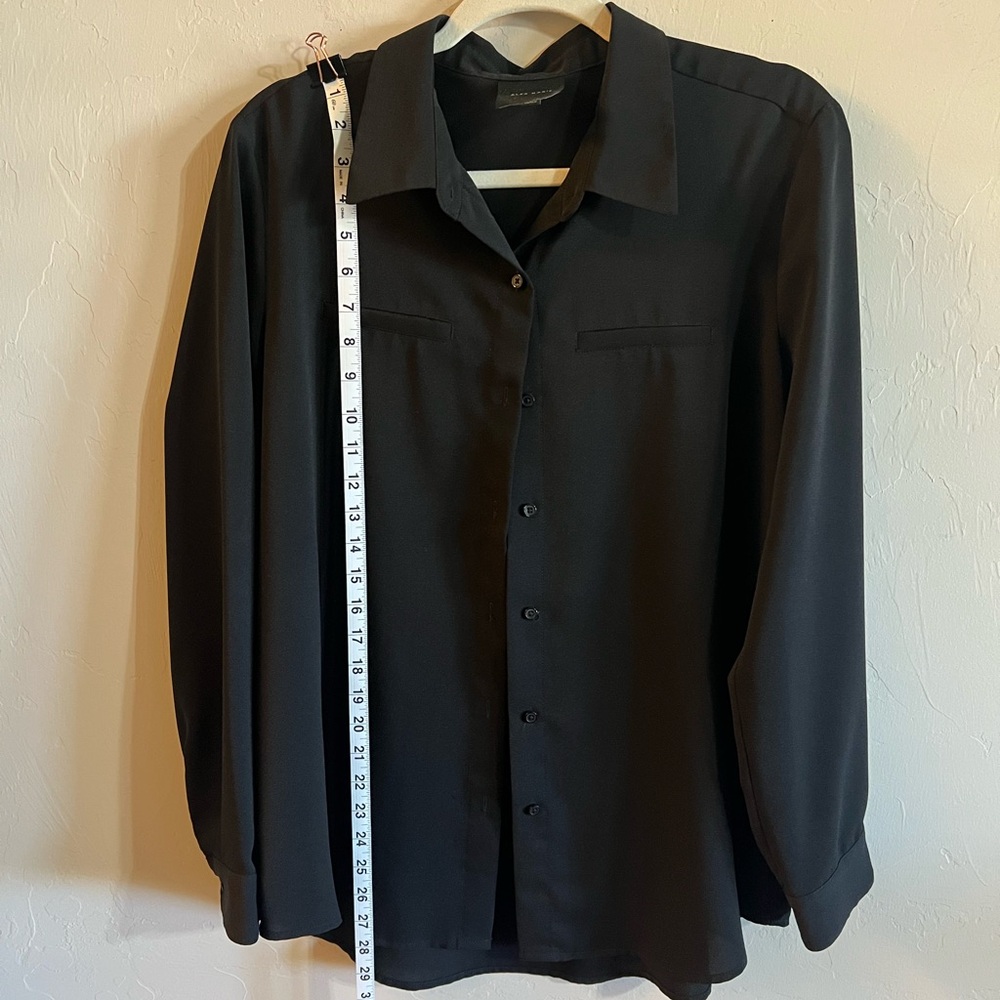 Alex Marie Black Button-Up Blouse